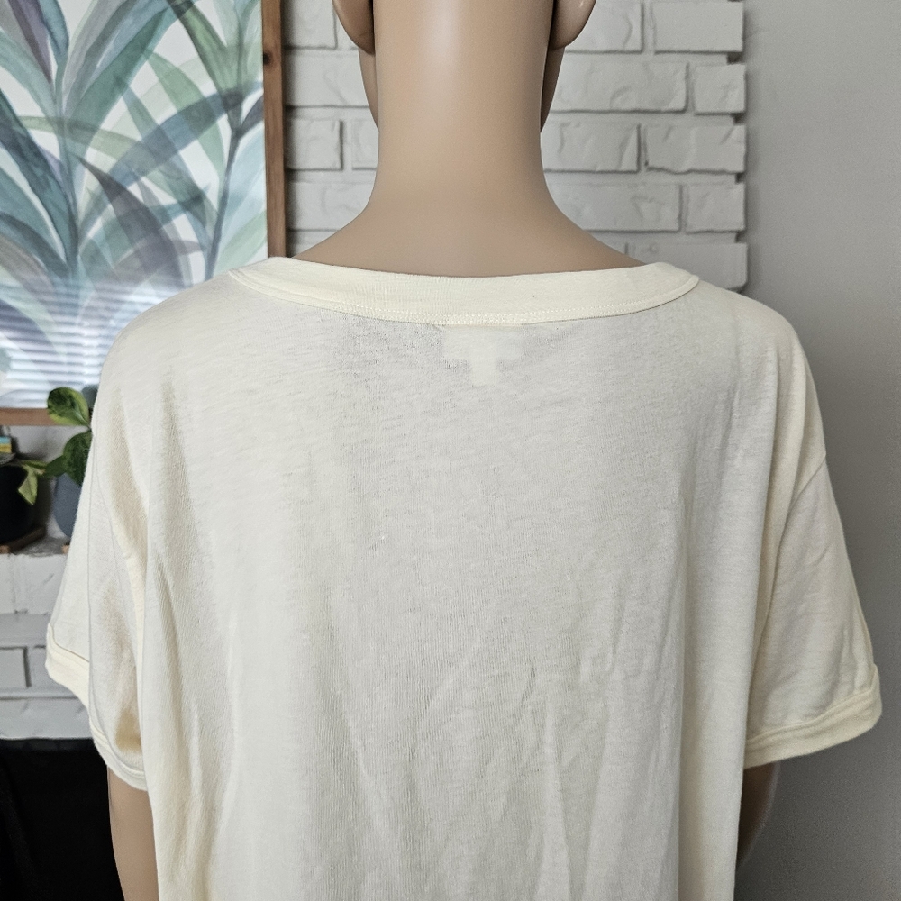 Lularoe shirt plus size 3XL cream yellow pumpkin print tunic top short sleeves - Picture 8 of 13